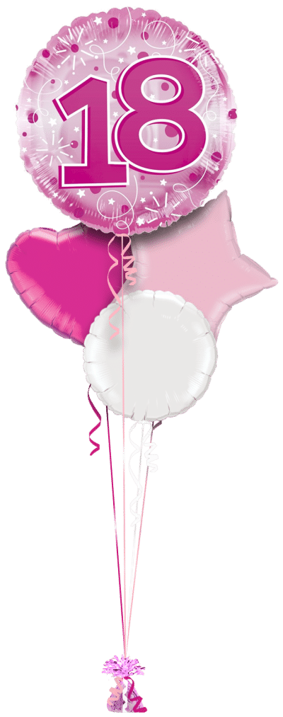 24152 - 18 Happy Birthday Pink Streamers - Balloons N' More