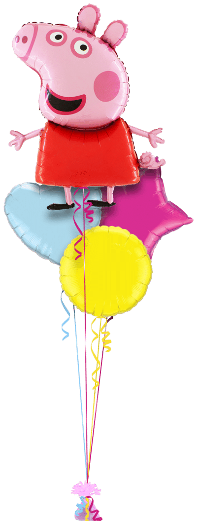Peppa Pig Shape Balloon Bunch