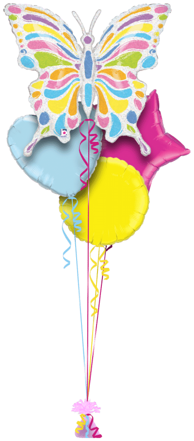 Colourful Butterfly Balloon Bunch