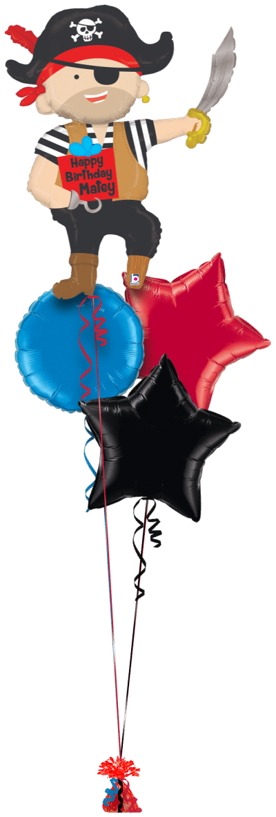 Happy Birthday Matey Pirate Balloon Bunch