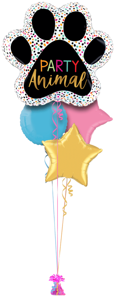 Party Animal Paw Balloon Bunch