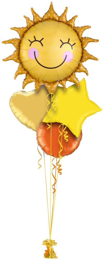 Happy Smiley Sun Balloon Bunch