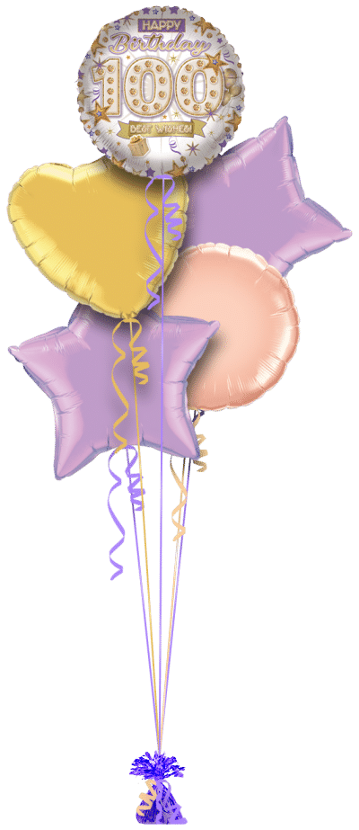 Happy 100th Birthday Balloon Bunch