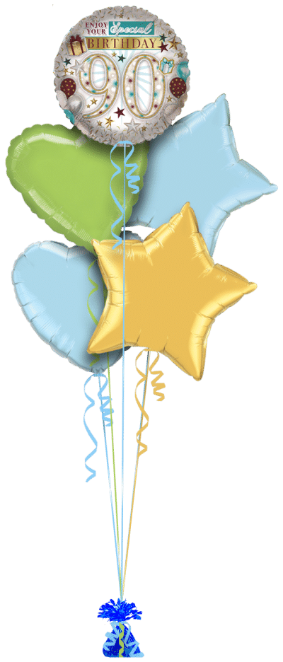 Enjoy Your Special 90th Birthday Balloon Bunch
