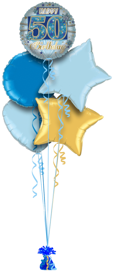 Happy 50th Birthday Balloon Bunch
