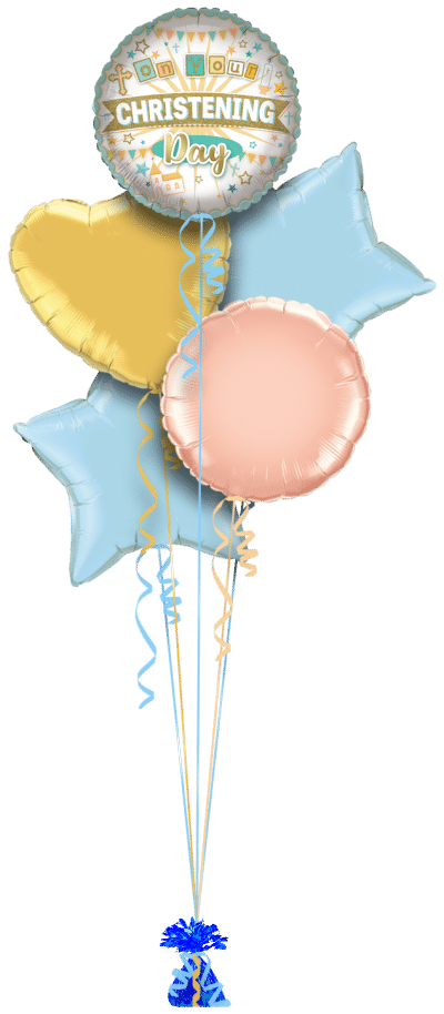 On Your Christening Day Balloon Bunch
