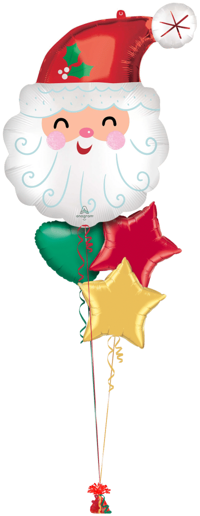 Jolly Santa Balloon Bunch