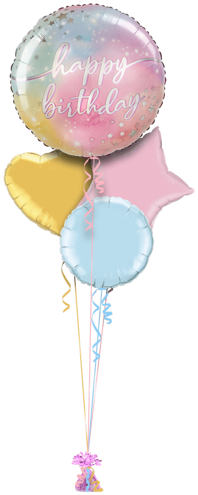Jumbo Birthday Ombre Balloon Bunch