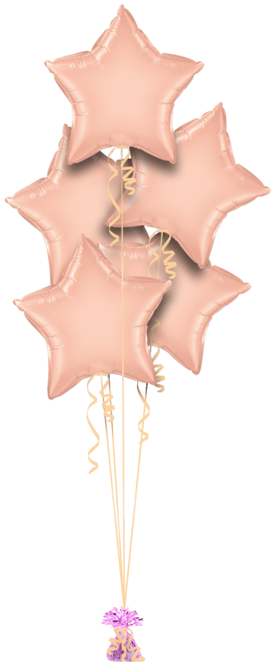 Rose Gold Star Bouquet Balloon Bunch