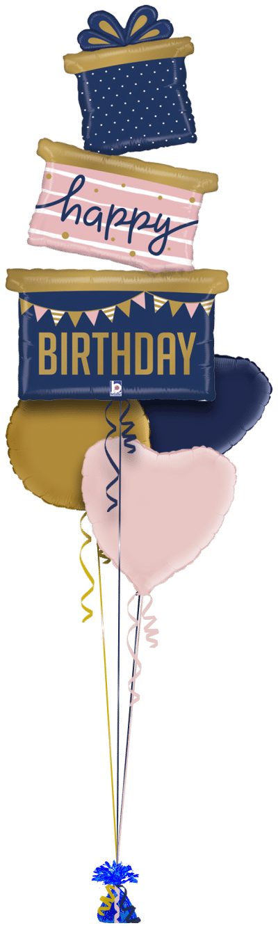 Birthday Gift Stacker Balloon Bunch