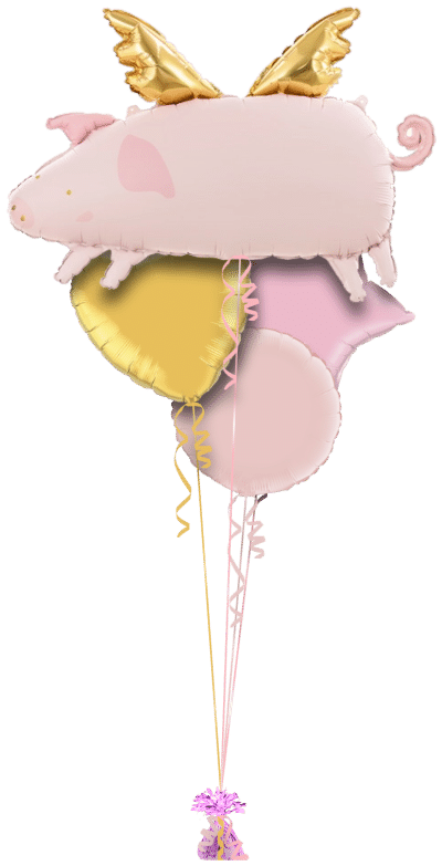 Flying Pig Balloon Bunch