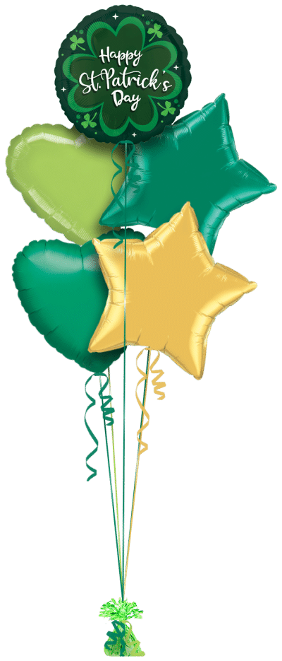 St Patrick's Day Clover Balloon Bunch