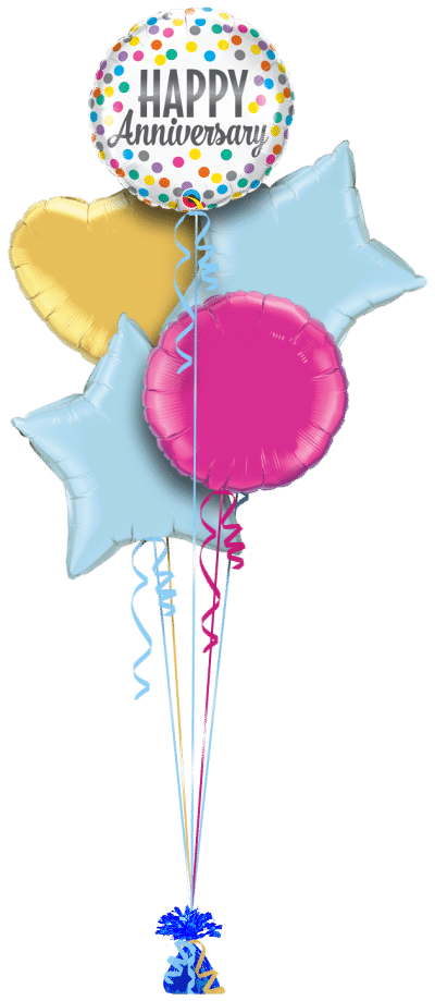 Anniversary Dots Balloon Bunch