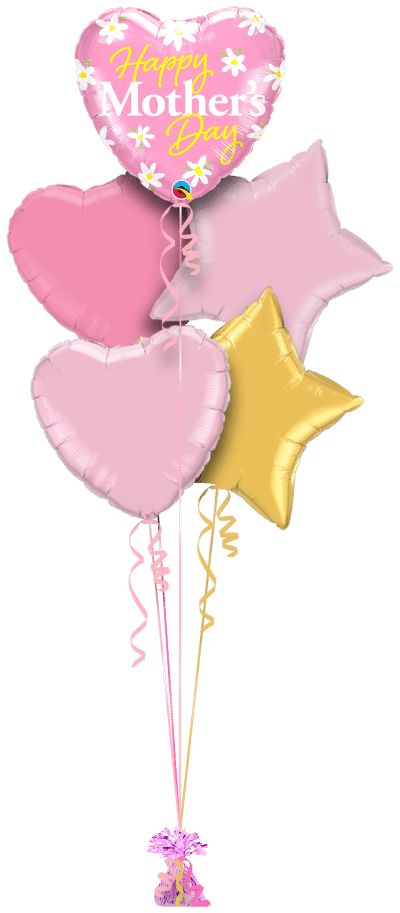 Mothers Day Daisies Balloon Bunch