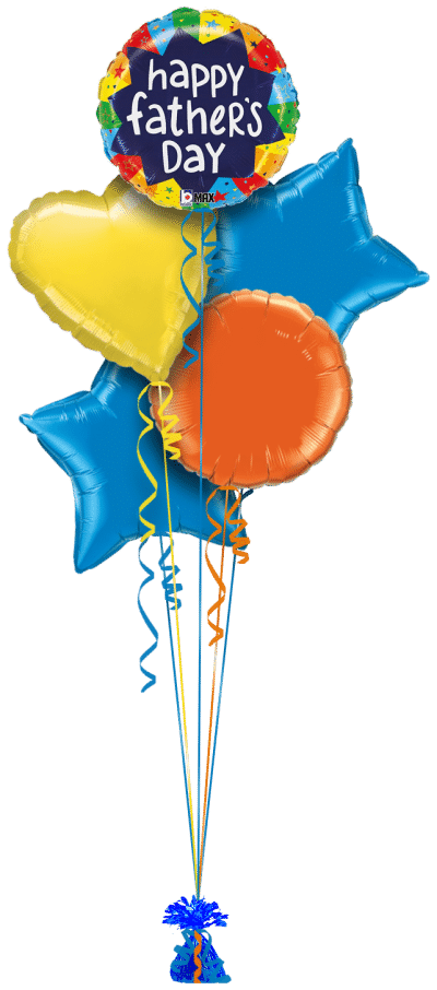 Fathers Day Bright Balloon Bunch