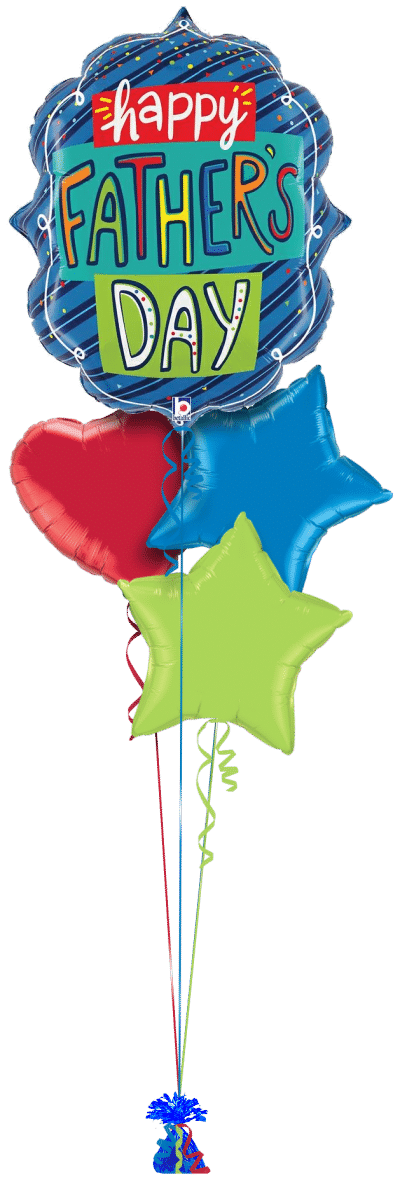 Happy Fathers Day Jumbo Balloon Bunch