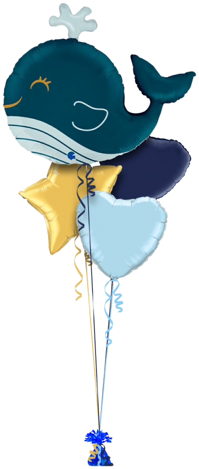 Friendly Whale Balloon Bunch