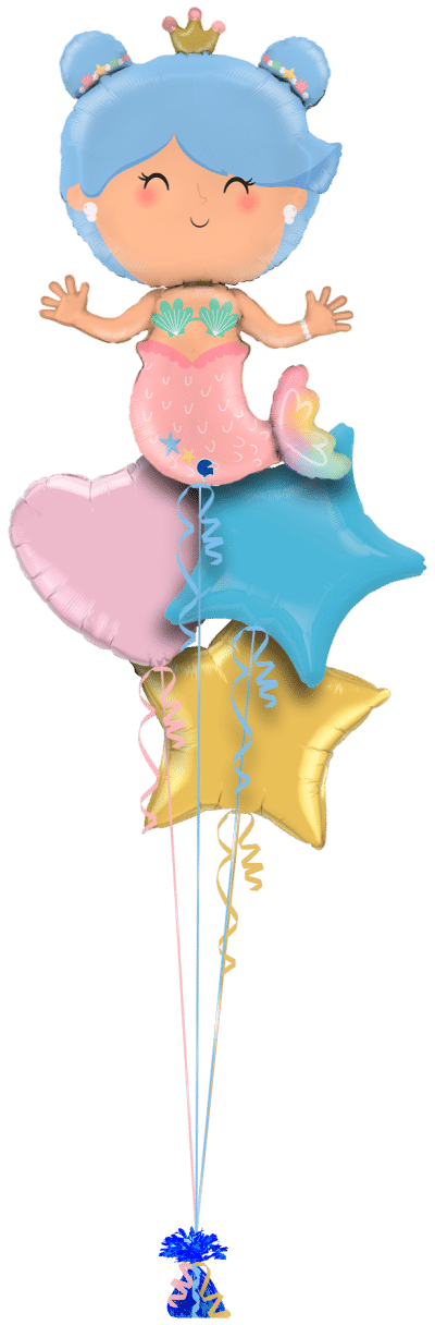 Princess Mermaid Balloon Bunch