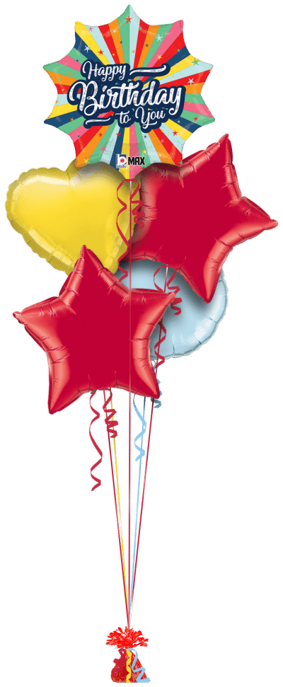 Birthday Colourburst Balloon Bunch