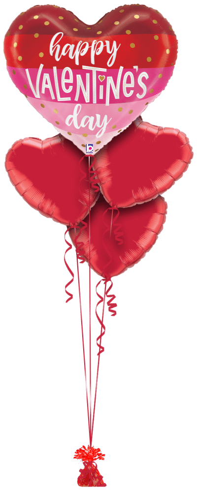 Happy Valentines Day Jumbo Balloon Bunch