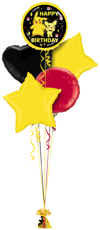 Pokemon Pikachu Birthday Balloon Bunch