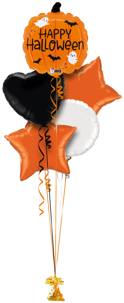 Happy Halloween Pumpkin Balloon Bunch