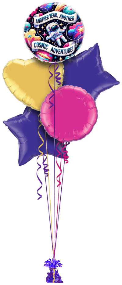 Cosmic Birthday Balloon Bunch