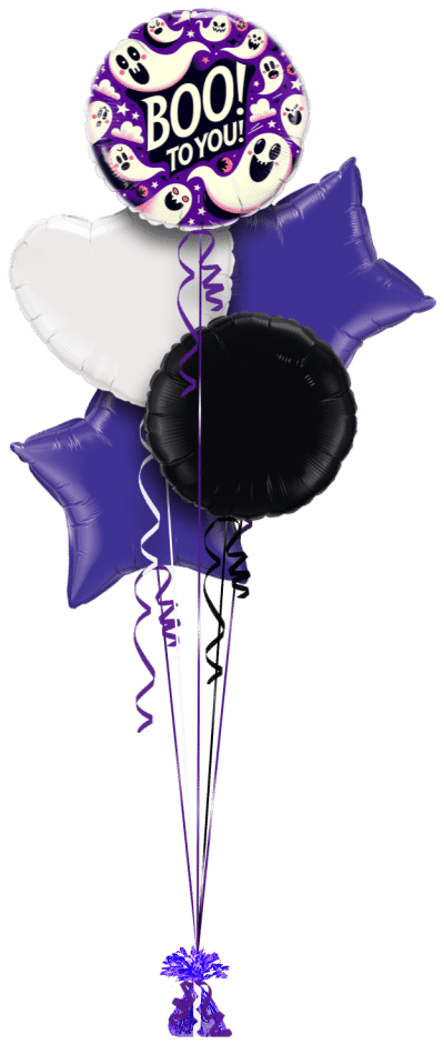 Retro Boo To You Balloon Bunch