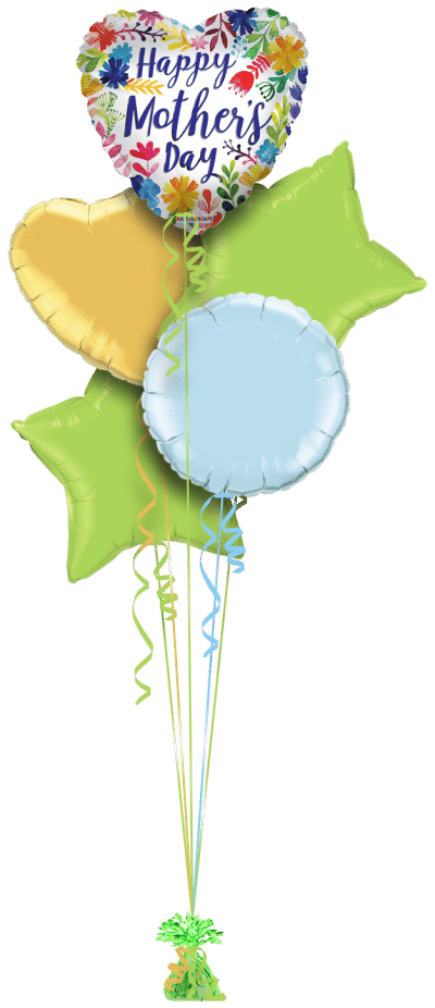 Mother's Day Bright Blooms Balloon Bunch