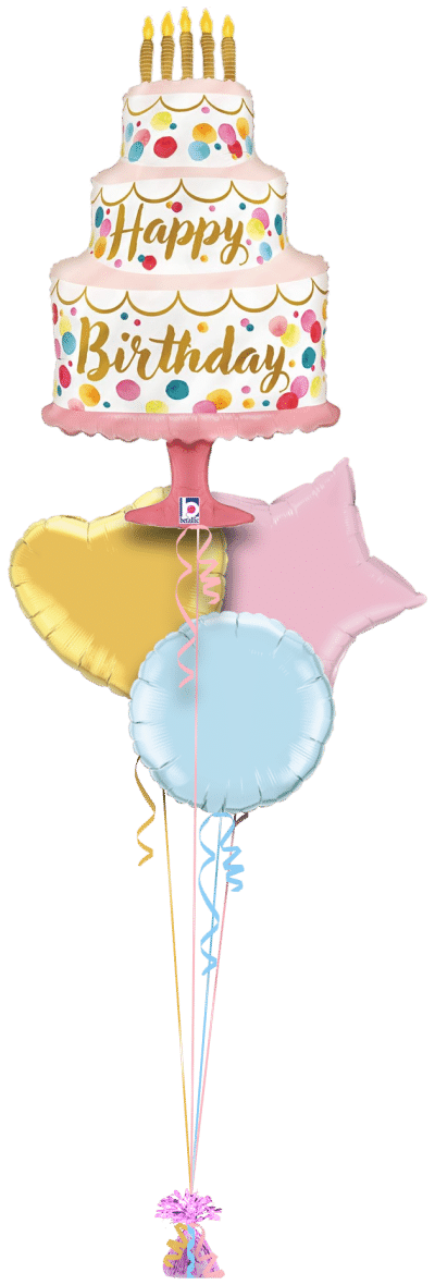 Giant Birthday Cake Balloon Bunch