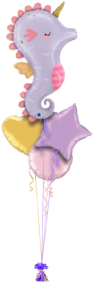 Cute Seahorse Balloon Bunch