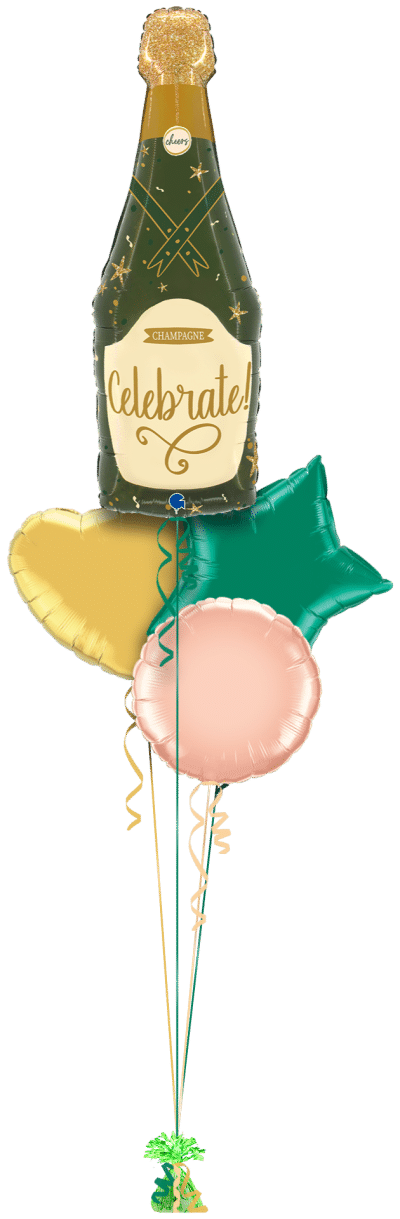 Celebrate Champagne Bubby Balloon Bunch