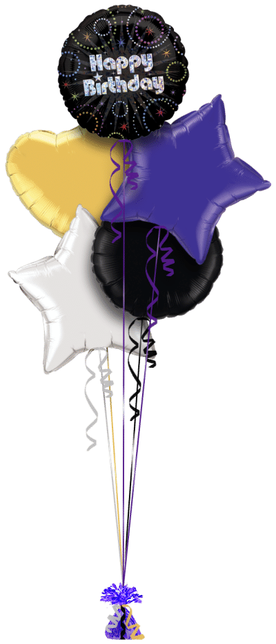 Time to Party Birthday Balloon Bunch