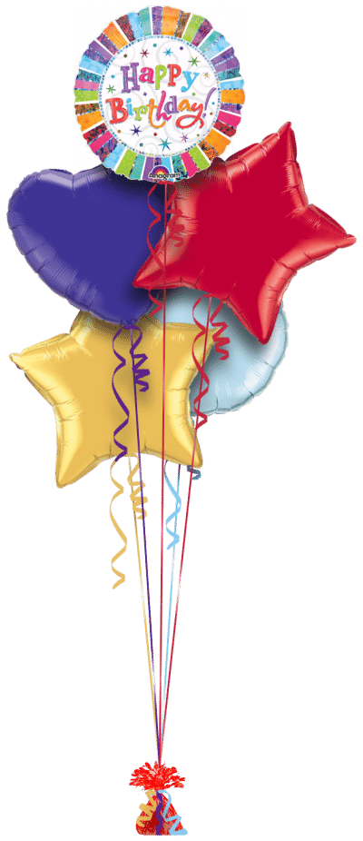 Radiant Happy Birthday Balloon Bunch