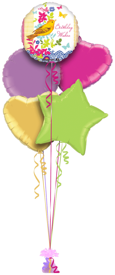 Birthday Bird Balloon Bunch