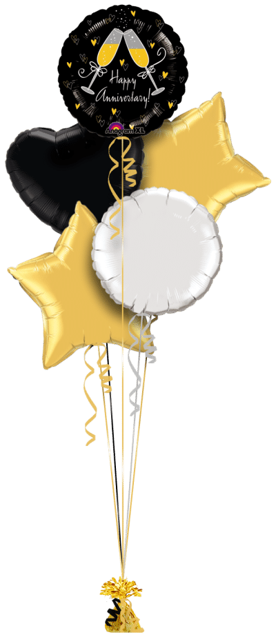 Anniversary Flutes Balloon Bunch