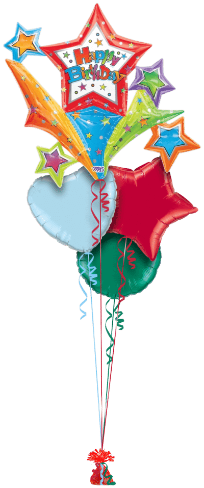 Birthday Cheer Cluster Balloon Bunch