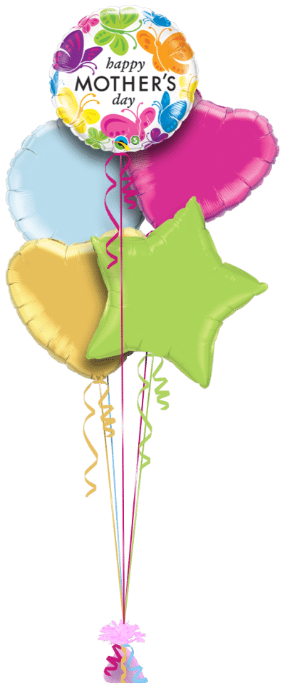Mothers Day Butterflys Balloon Bunch