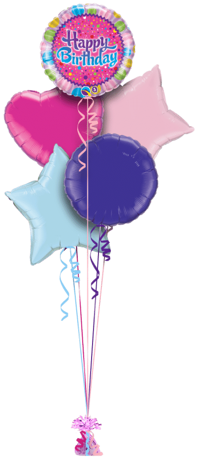 Birthday Cupcake Icing Balloon Bunch
