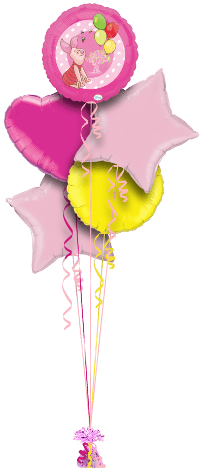 Piglet with Balloons Balloon Bunch