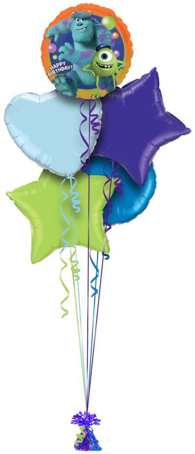 Monsters Inc Happy Birthday Balloon Bunch