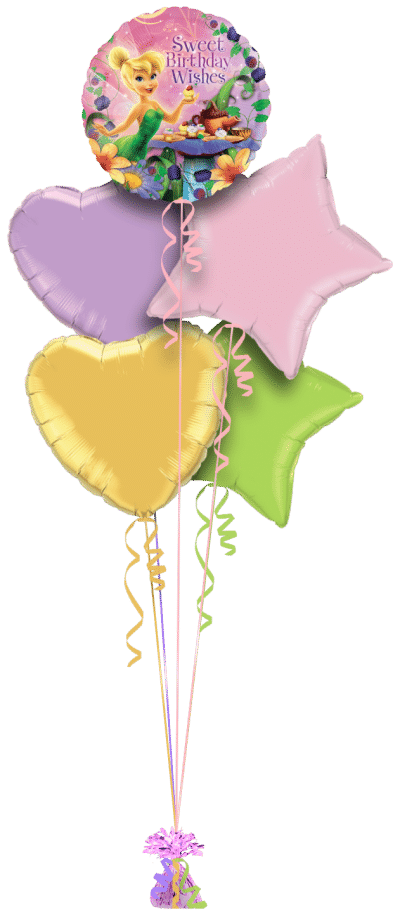 Tinker Bell Happy Birthday Balloon Bunch