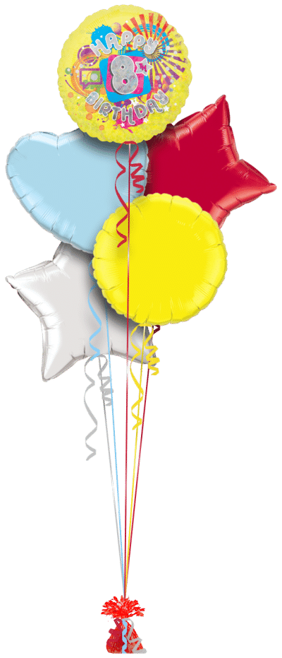 Cool Kidz 8th Birthday Balloon Bunch