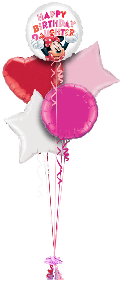 Minnie Birthday Daughter Balloon Bunch