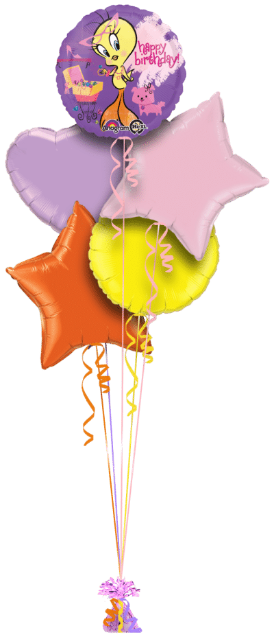 Tweetie Pie Happy Birthday Balloon Bunch