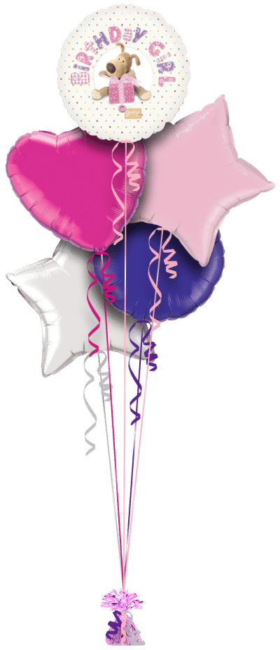 Boofle Birthday Girl Balloon Bunch
