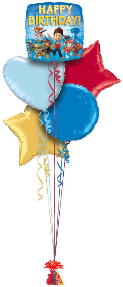 Happy Birthday Paw Patrol Team Balloon Bunch