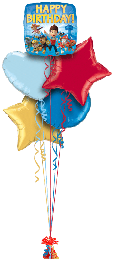 Happy Birthday Paw Patrol Team Balloon Bunch