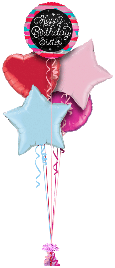 Happy Birthday Sister Balloon Bunch