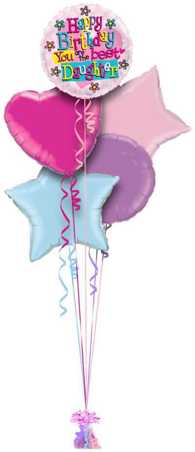 Best Daughter Birthday Balloon Bunch